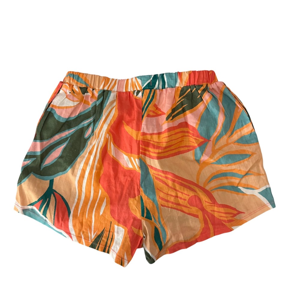 Vitamin A Shorts Set Women XS Multicolor NEW Tropical Linen Blend 2 Piece Set - Picture 10 of 16